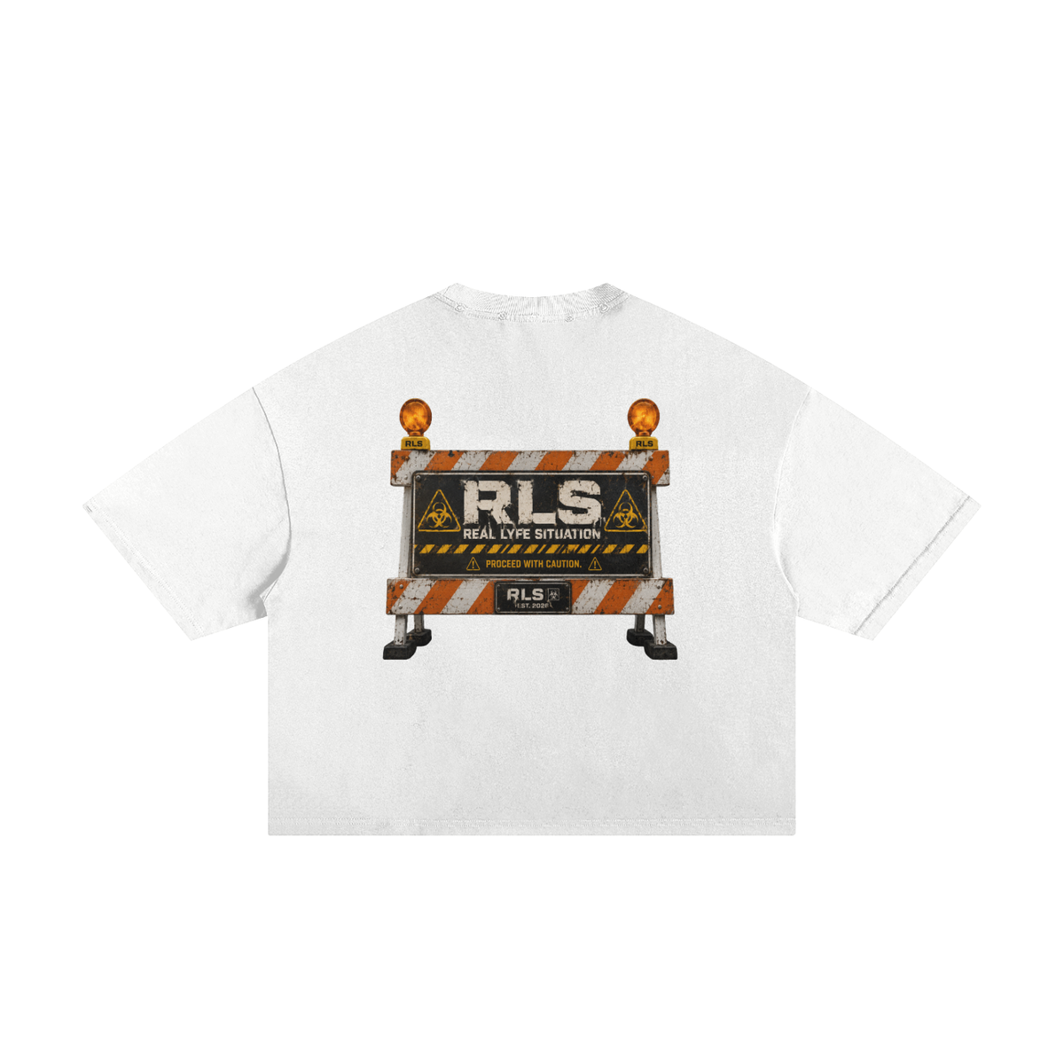 RLS road block Classic Frayed Boxy Tee