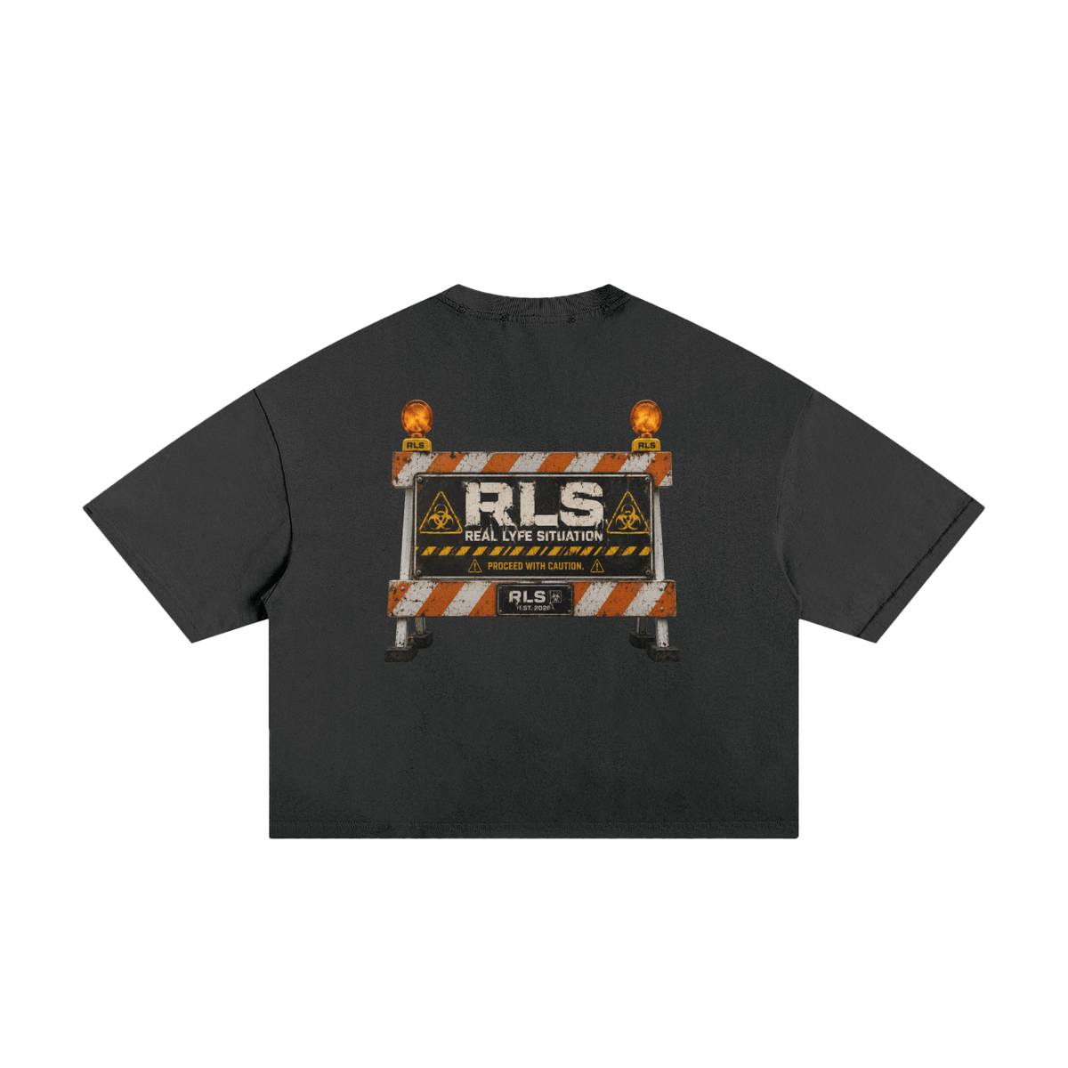 RLS road block Classic Frayed Boxy Tee