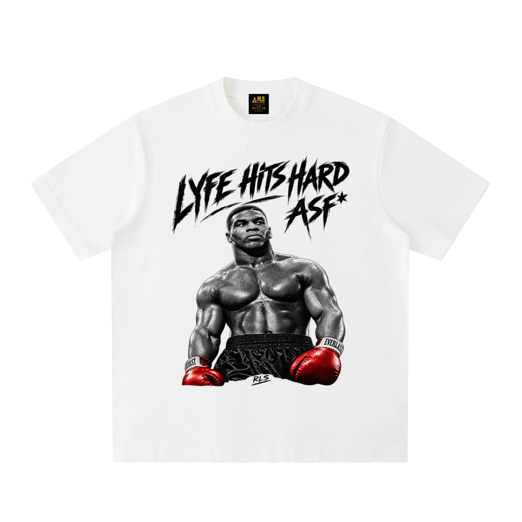 Heavyweight Vintage Washed Mike Tyson Frayed T-Shirt