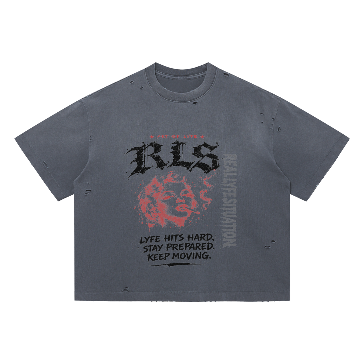 Vintage Washed Distressed Boxy Oversized T-Shirt