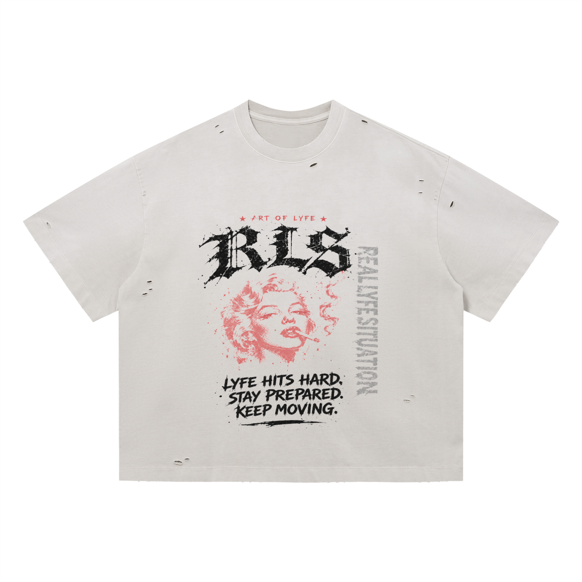 Vintage Washed Distressed Boxy Oversized T-Shirt