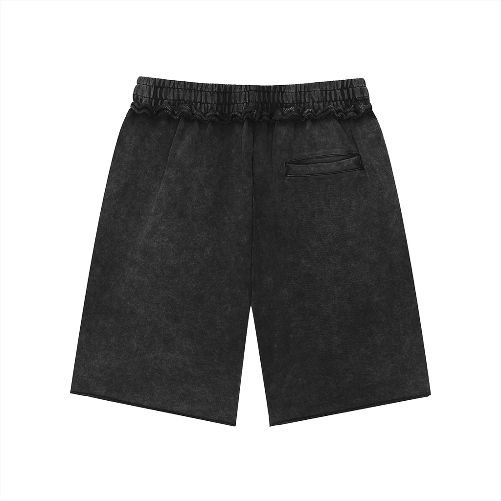 RLS Unisex Mineral Wash Raw Edge Shorts