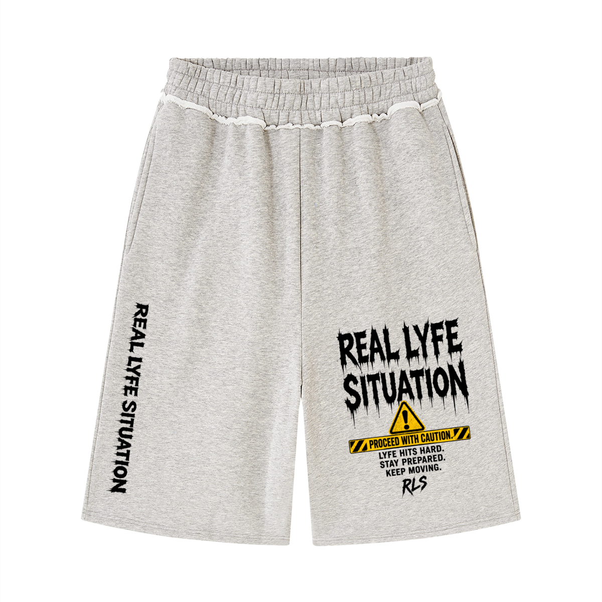 3/4 Raw Edge Fleece Shorts